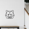 Tableau tête d'ours | Sapin Noir décoration murale tableau en bois ours montagne origami