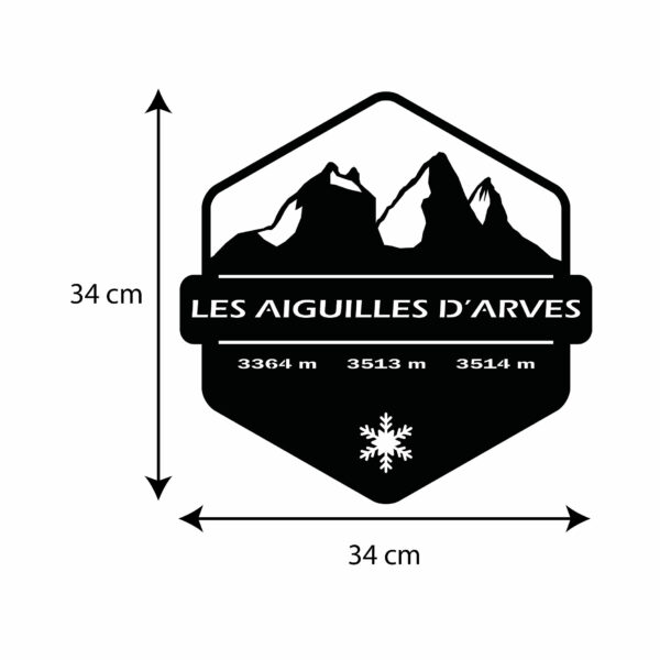 tableau Aiguilles d'Arves Sapin Noir décoration murale déco montagne tableau ski alpes savoir