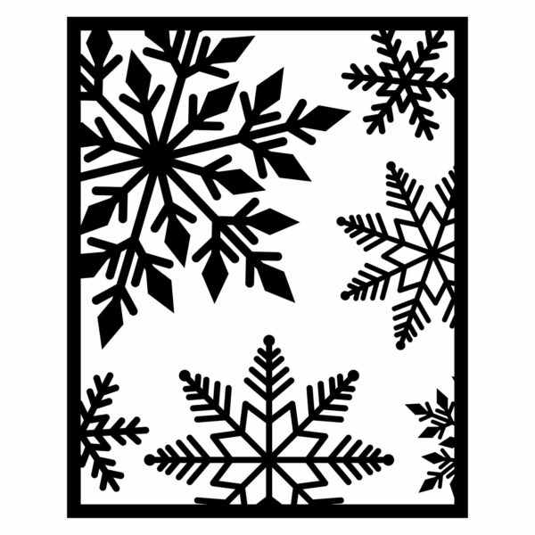 Tableau flocons de neige | tableau noir | tableau ski | sapin noir | flocons [ neige | hiver | tableau montagne | alpes