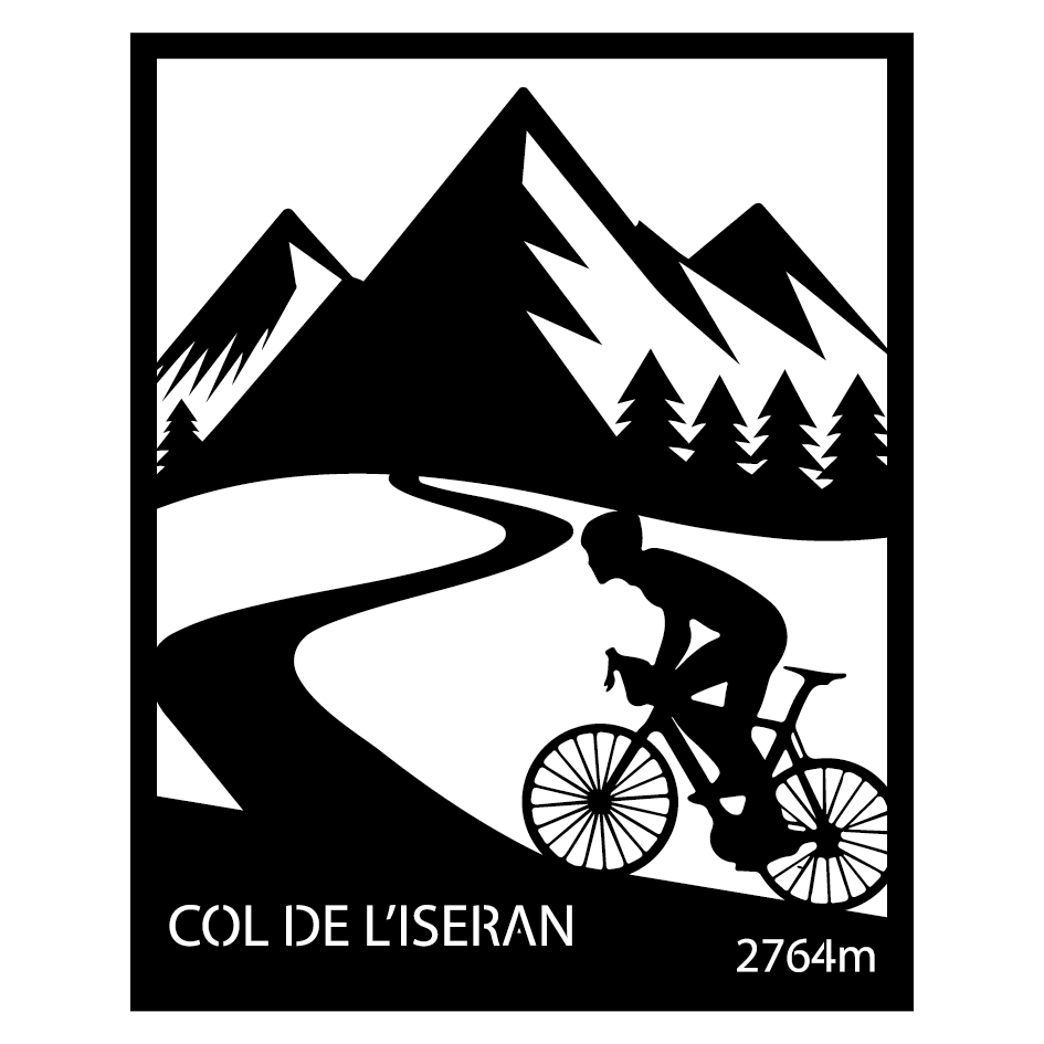 Col de l'Iseran | sapin noir | décoration murale en bois | tableau | montagne