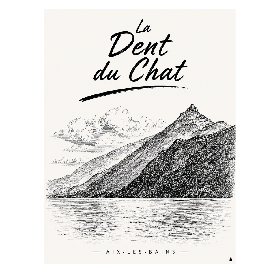 la dent du chat savoie aix les bains lac du bourget affiche montagne