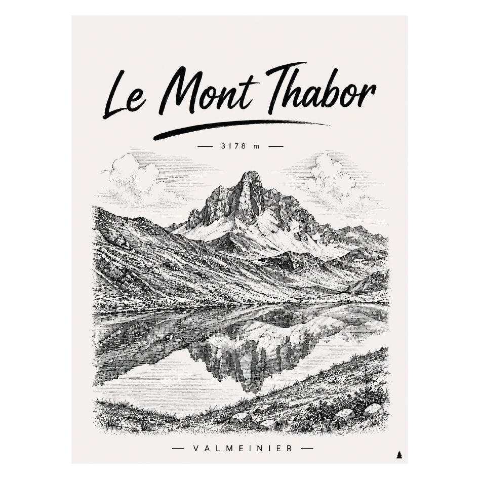 affiche montagne alpes savoie ski le mont thabor valmeinier