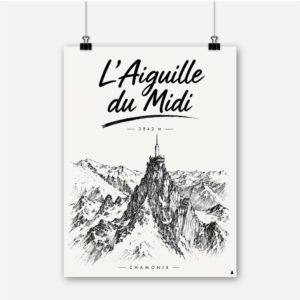Affiche l'Aiguille du Midi | Sapin Noir