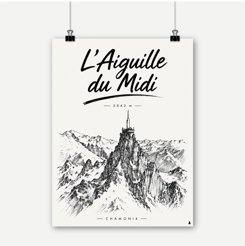 Affiche l'Aiguille du Midi | Sapin Noir