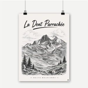 Affiche la Dent Parrachée | Sapin Noir tableau montagne decoration
